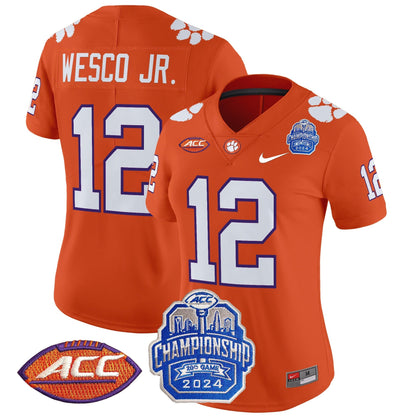 Women's CLEM 2024 ACC Championship Patch Vapor Limited Jersey - All Stitched