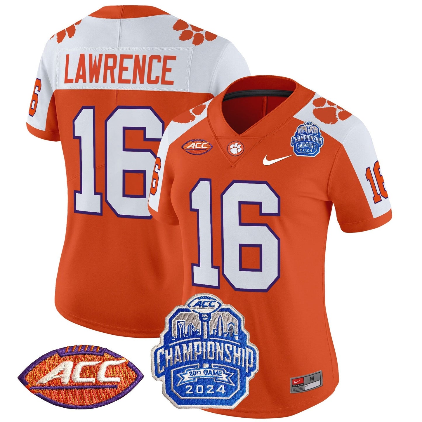 Women's CLEM 2024 ACC Championship Patch Vapor Limited Jersey - All Stitched