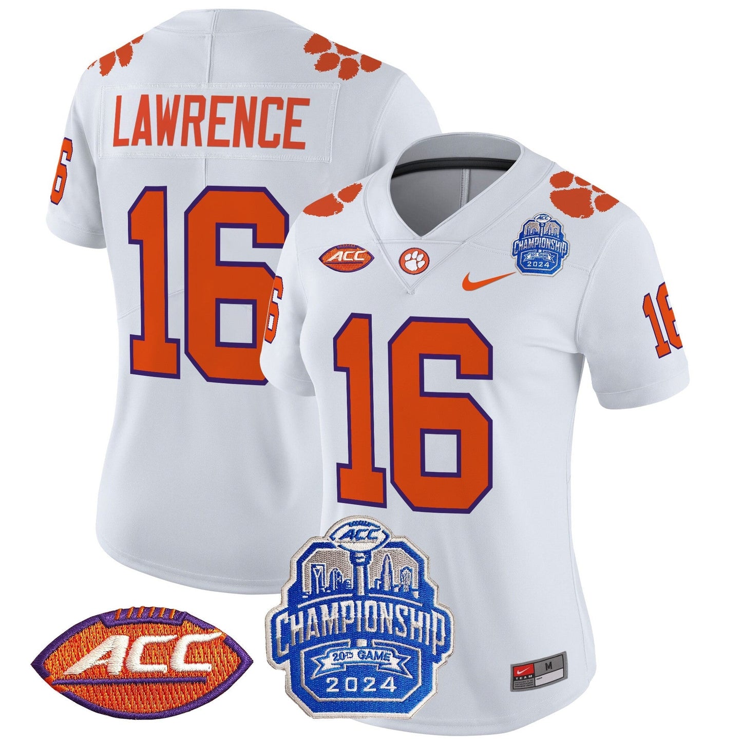 Women's CLEM 2024 ACC Championship Patch Vapor Limited Jersey - All Stitched