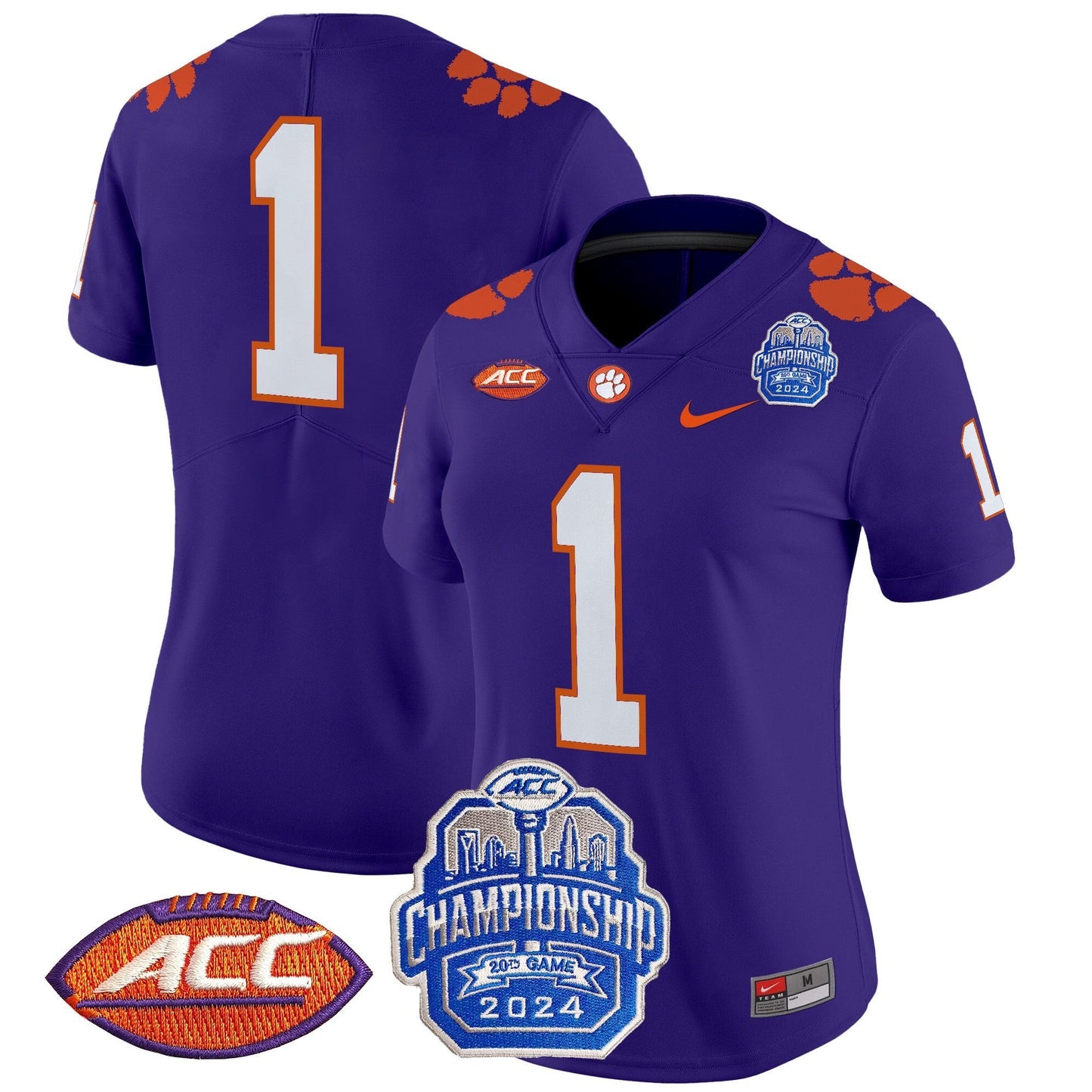 Women's CLEM 2024 ACC Championship Patch Vapor Limited Jersey - All Stitched