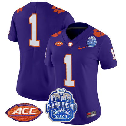 Women's CLEM 2024 ACC Championship Patch Vapor Limited Jersey - All Stitched