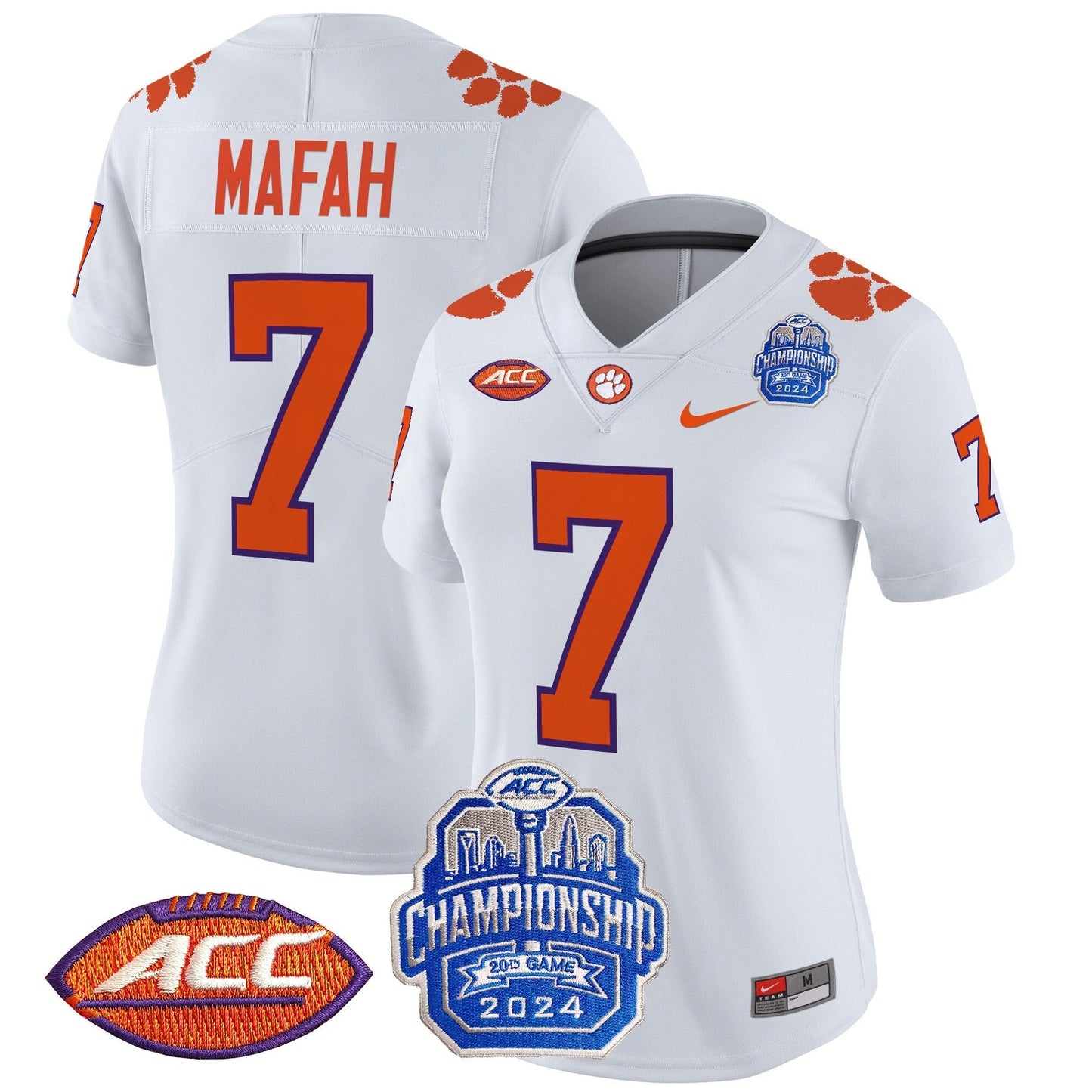 Women's CLEM 2024 ACC Championship Patch Vapor Limited Jersey - All Stitched