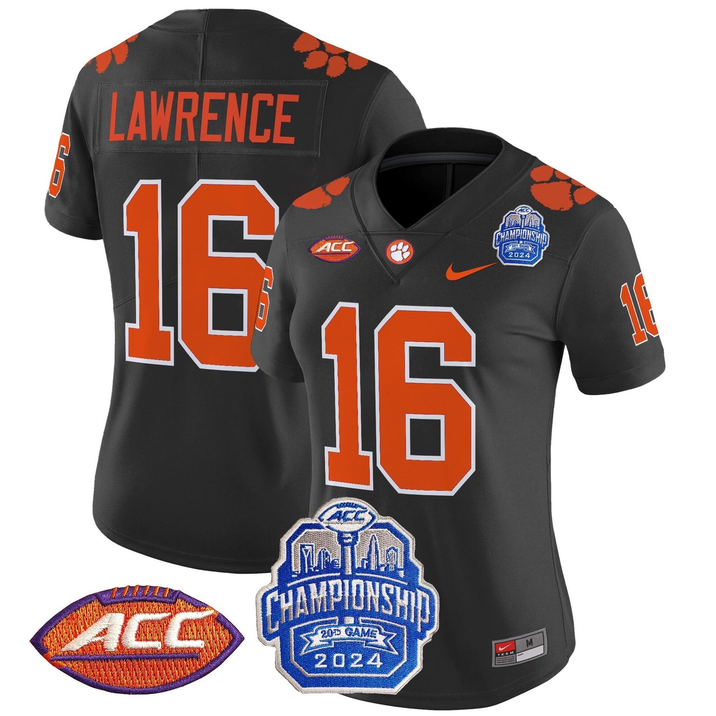 Women's CLEM 2024 ACC Championship Patch Vapor Limited Jersey - All Stitched