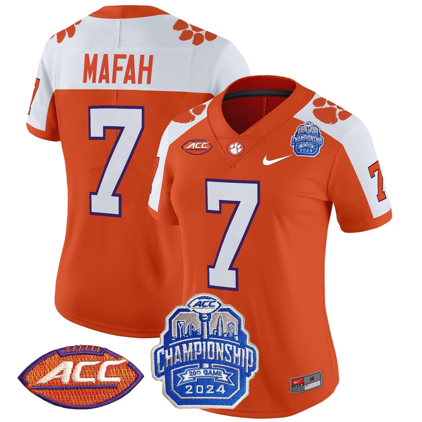 Women's CLEM 2024 ACC Championship Patch Vapor Limited Jersey - All Stitched