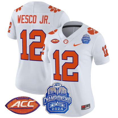 Women's CLEM 2024 ACC Championship Patch Vapor Limited Jersey - All Stitched