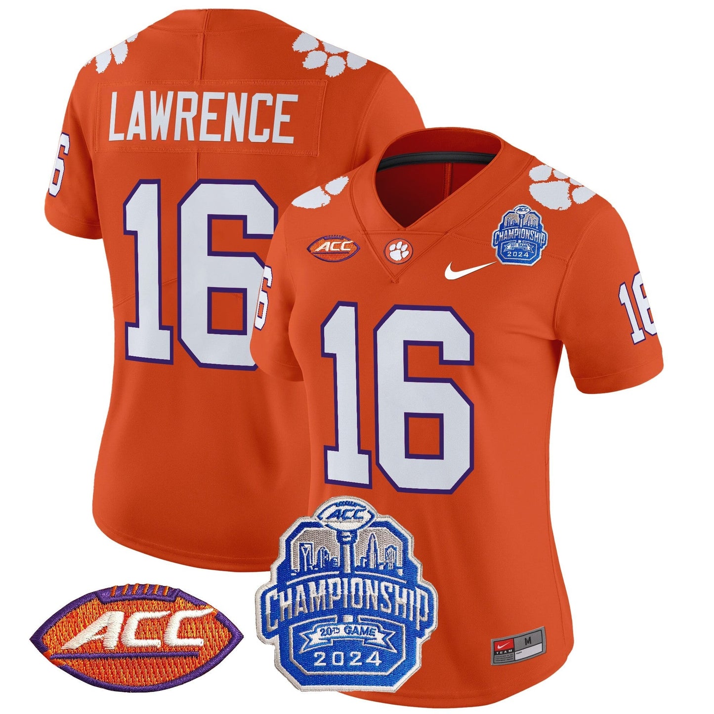 Women's CLEM 2024 ACC Championship Patch Vapor Limited Jersey - All Stitched