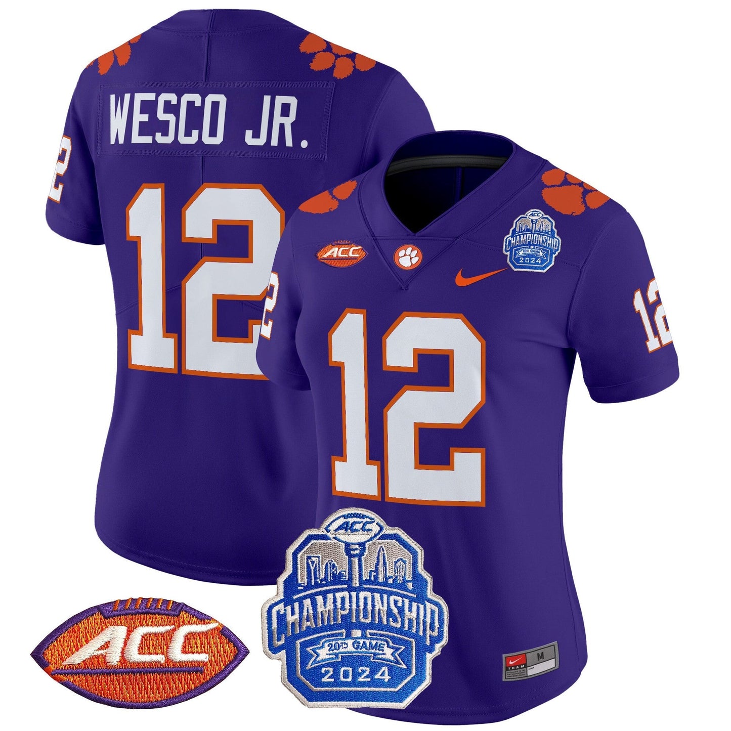 Women's CLEM 2024 ACC Championship Patch Vapor Limited Jersey - All Stitched