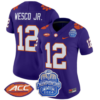 Women's CLEM 2024 ACC Championship Patch Vapor Limited Jersey - All Stitched
