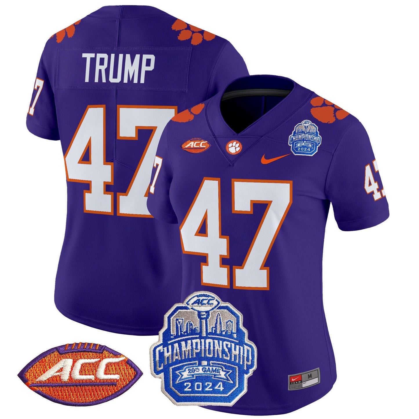 Women's CLEM 2024 ACC Championship Patch Vapor Limited Jersey - All Stitched