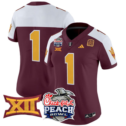 Women's ASU 2025 Peach Bowl Vapor Limited Jersey - All Stitched