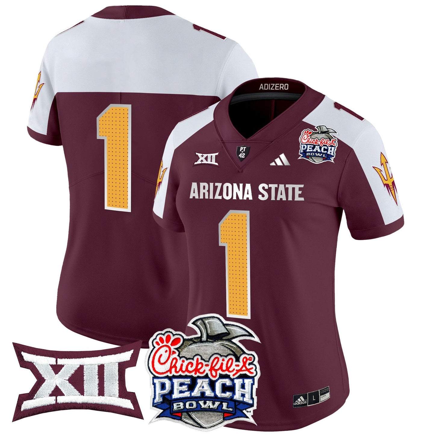 Women's ASU 2025 Peach Bowl Vapor Limited Jersey V2 - All Stitched