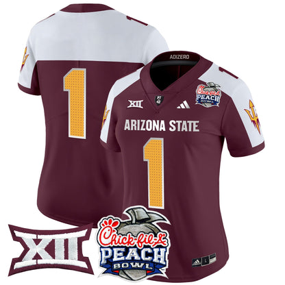 Women's ASU 2025 Peach Bowl Vapor Limited Jersey V2 - All Stitched