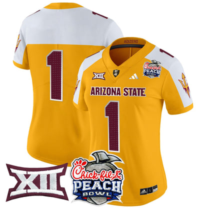 Women's ASU 2025 Peach Bowl Vapor Limited Jersey V2 - All Stitched