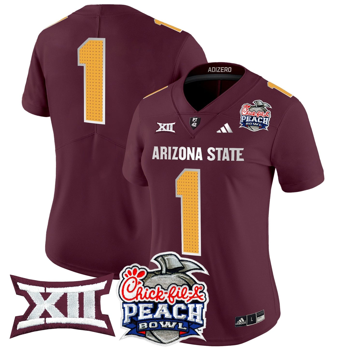 Women's ASU 2025 Peach Bowl Vapor Limited Jersey V2 - All Stitched