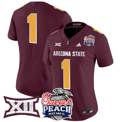 Women's ASU 2025 Peach Bowl Vapor Limited Jersey V2 - All Stitched