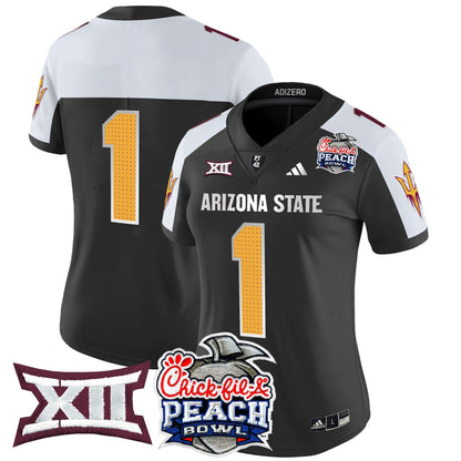Women's ASU 2025 Peach Bowl Vapor Limited Jersey V2 - All Stitched