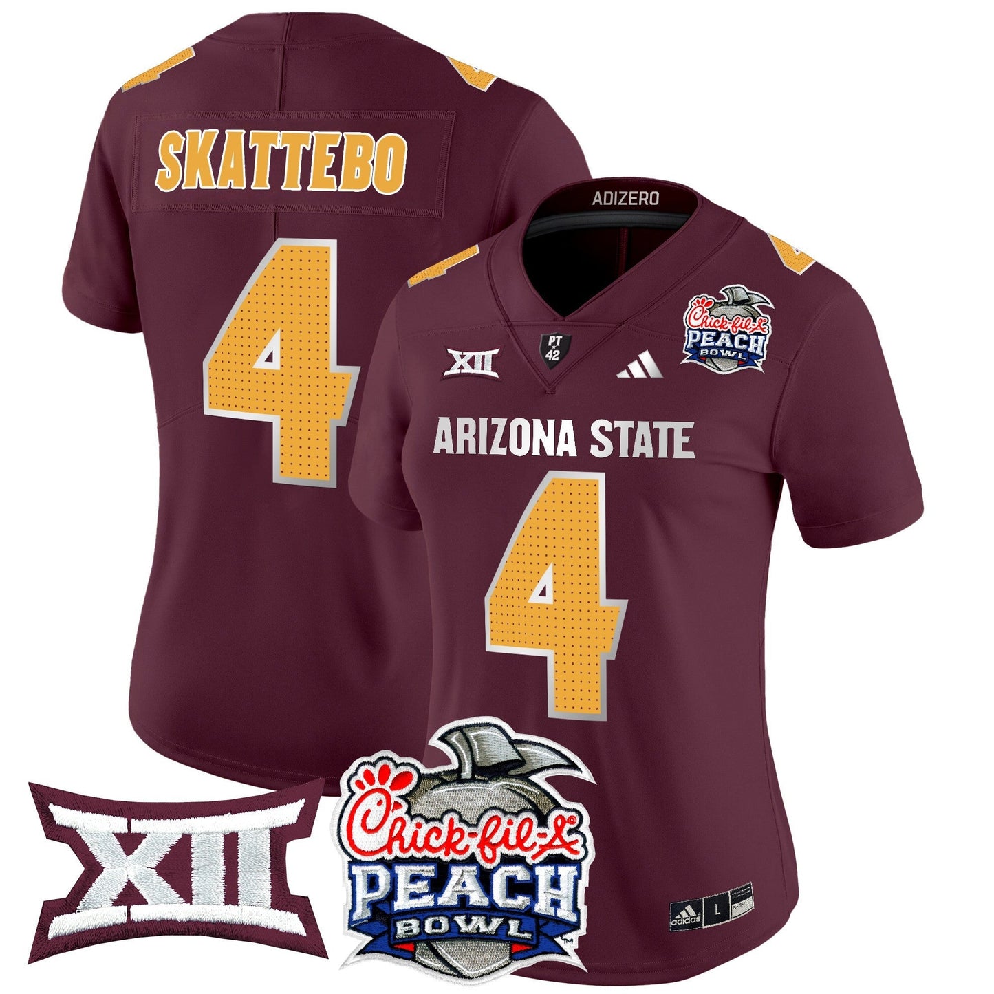 Women's ASU 2025 Peach Bowl Vapor Limited Jersey V2 - All Stitched