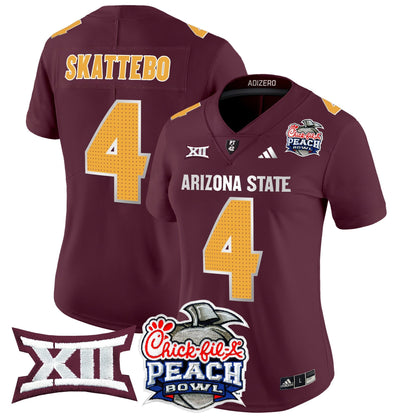 Women's ASU 2025 Peach Bowl Vapor Limited Jersey V2 - All Stitched