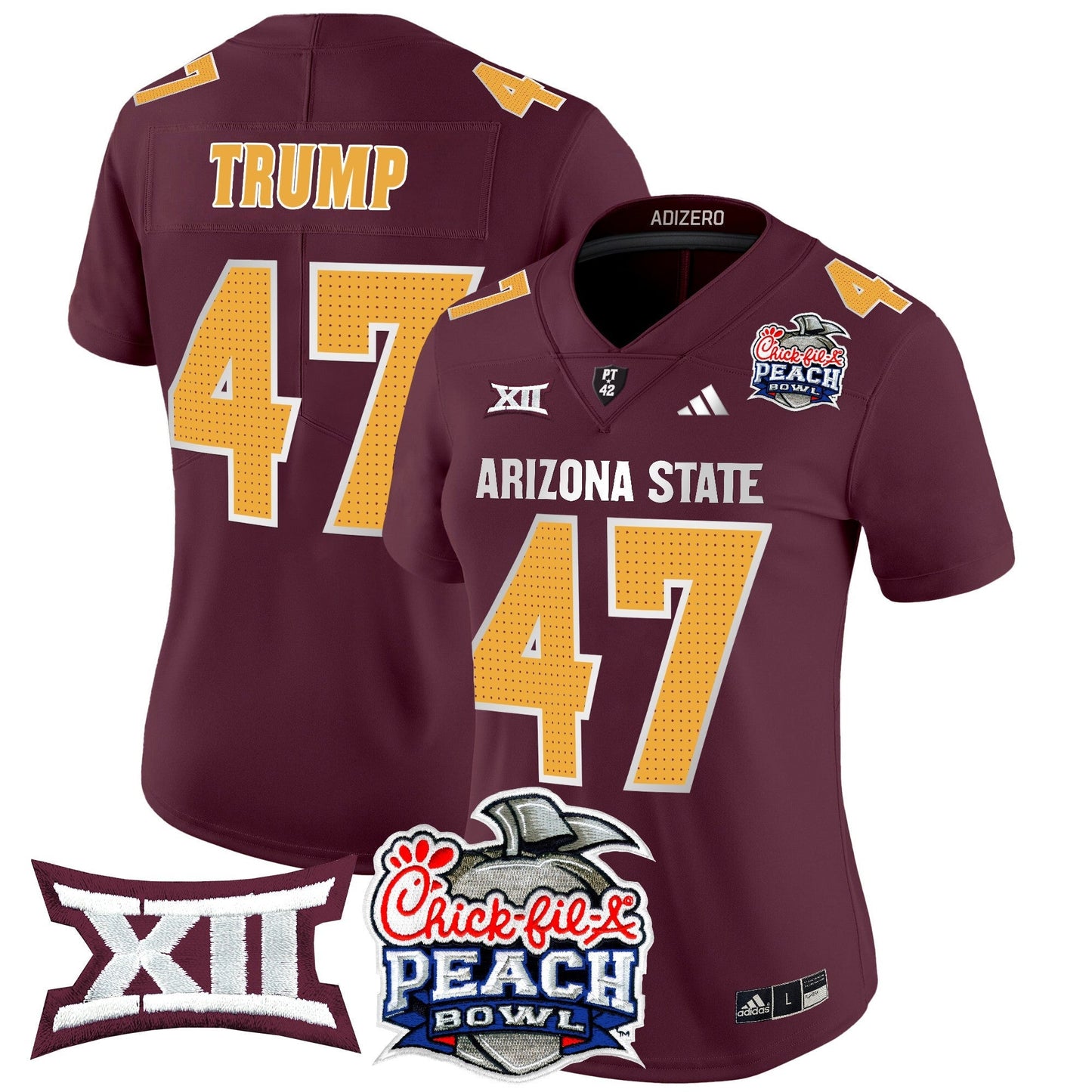 Women's ASU 2025 Peach Bowl Vapor Limited Jersey V2 - All Stitched