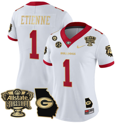 Women's UGA 2025 Sugar Bowl & Georgia Map Patch Vapor Limited Jersey - All Stitched