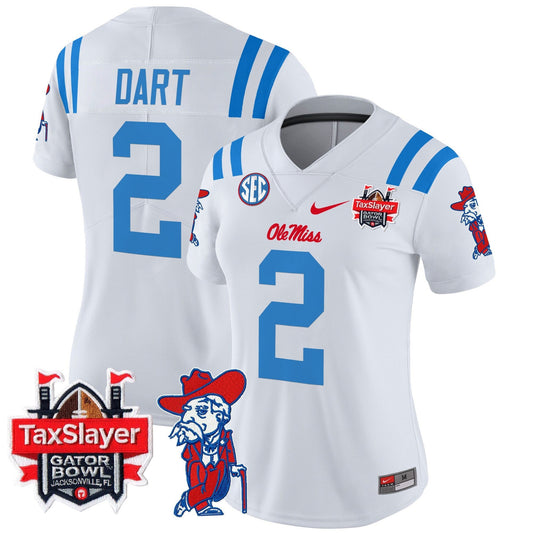 Women's Ole Miss Rebels 2025 Gator Bowl Patch Vapor Limited Jersey - All Stitched