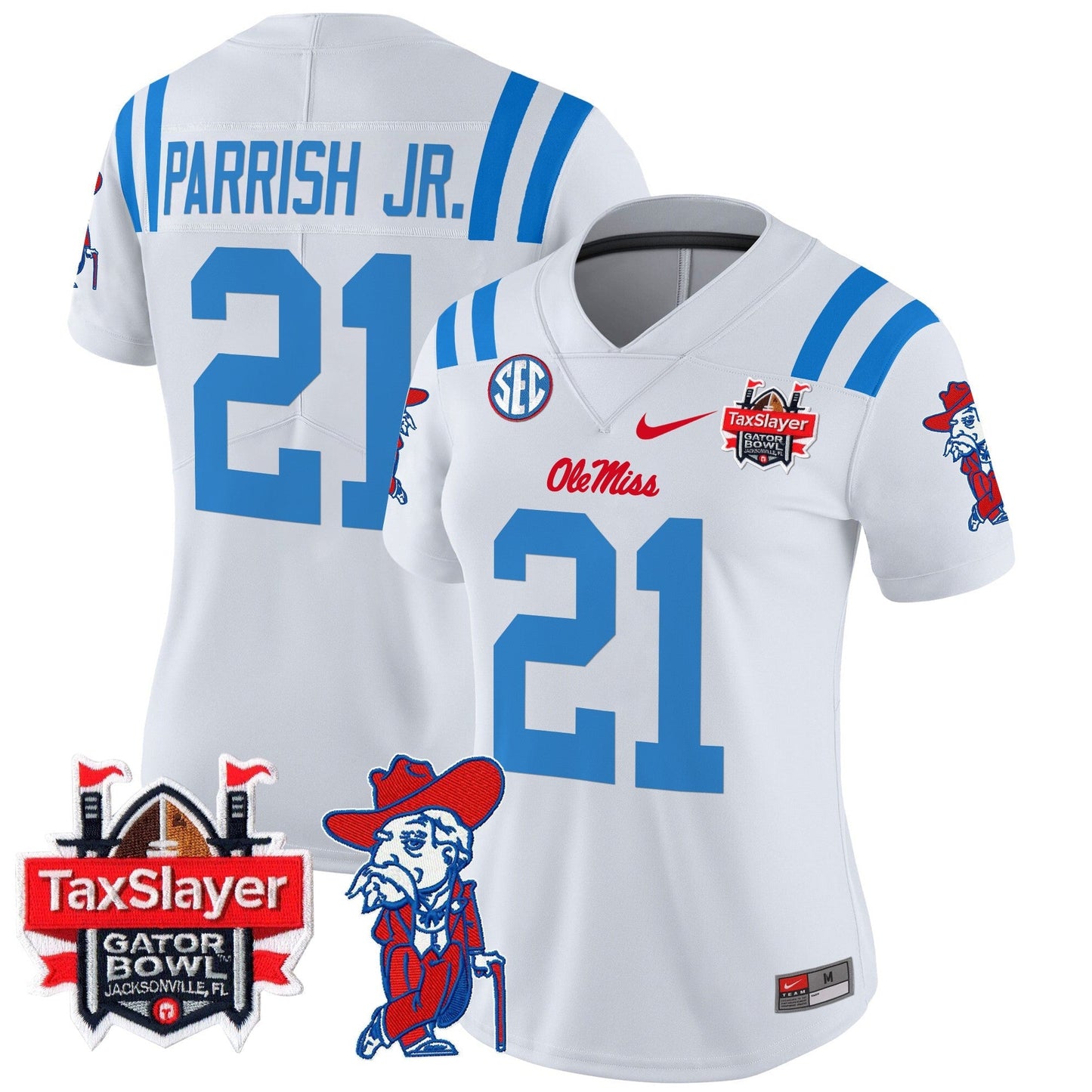 Women's Ole Miss Rebels 2025 Gator Bowl Patch Vapor Limited Jersey - All Stitched