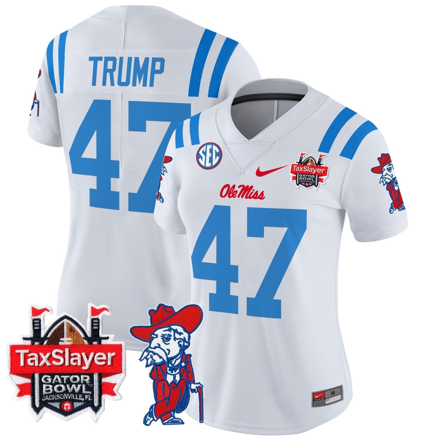 Women's Ole Miss Rebels 2025 Gator Bowl Patch Vapor Limited Jersey - All Stitched