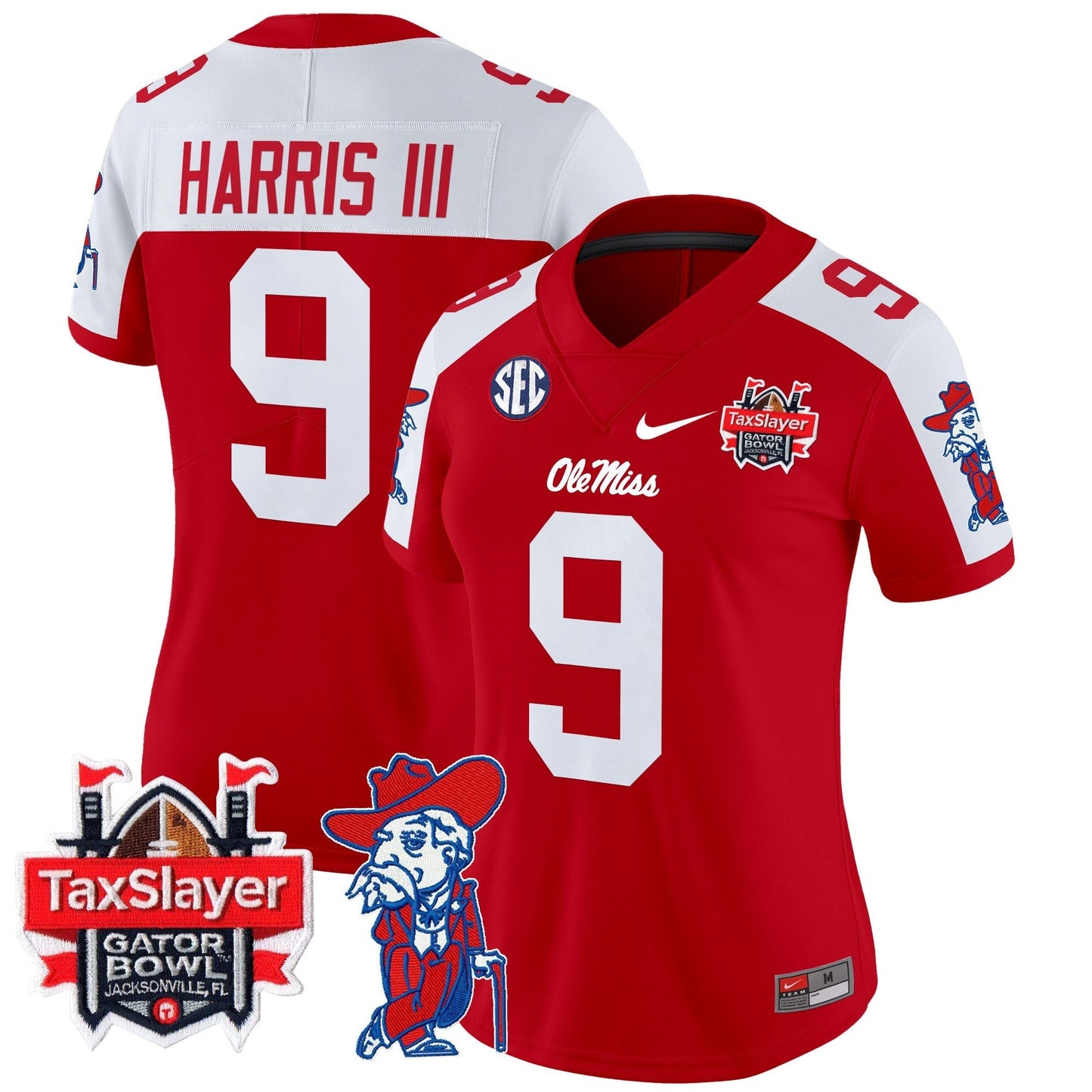 Women's Ole Miss Rebels 2025 Gator Bowl Patch Vapor Limited Jersey - All Stitched