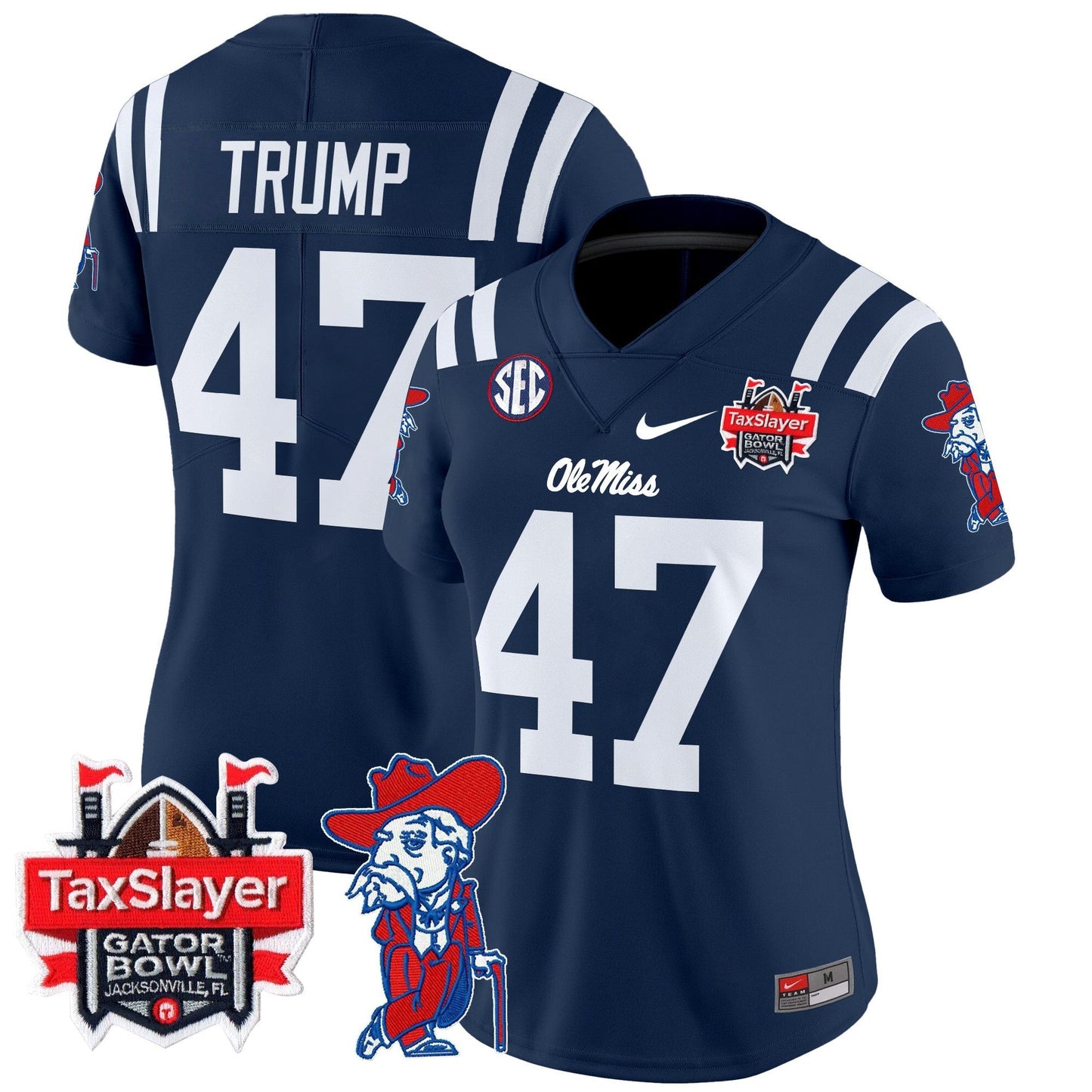 Women's Ole Miss Rebels 2025 Gator Bowl Patch Vapor Limited Jersey - All Stitched