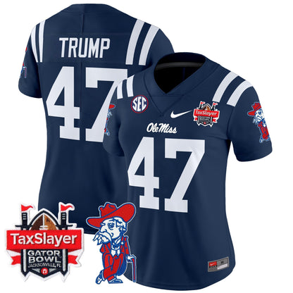 Women's Ole Miss Rebels 2025 Gator Bowl Patch Vapor Limited Jersey - All Stitched