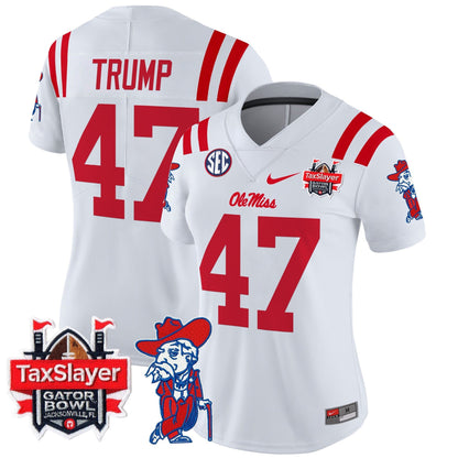 Women's Ole Miss Rebels 2025 Gator Bowl Patch Vapor Limited Jersey - All Stitched