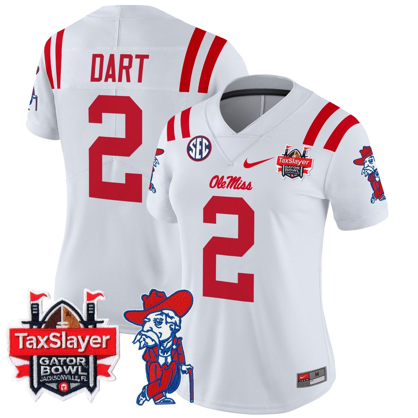 Women's Ole Miss Rebels 2025 Gator Bowl Patch Vapor Limited Jersey - All Stitched