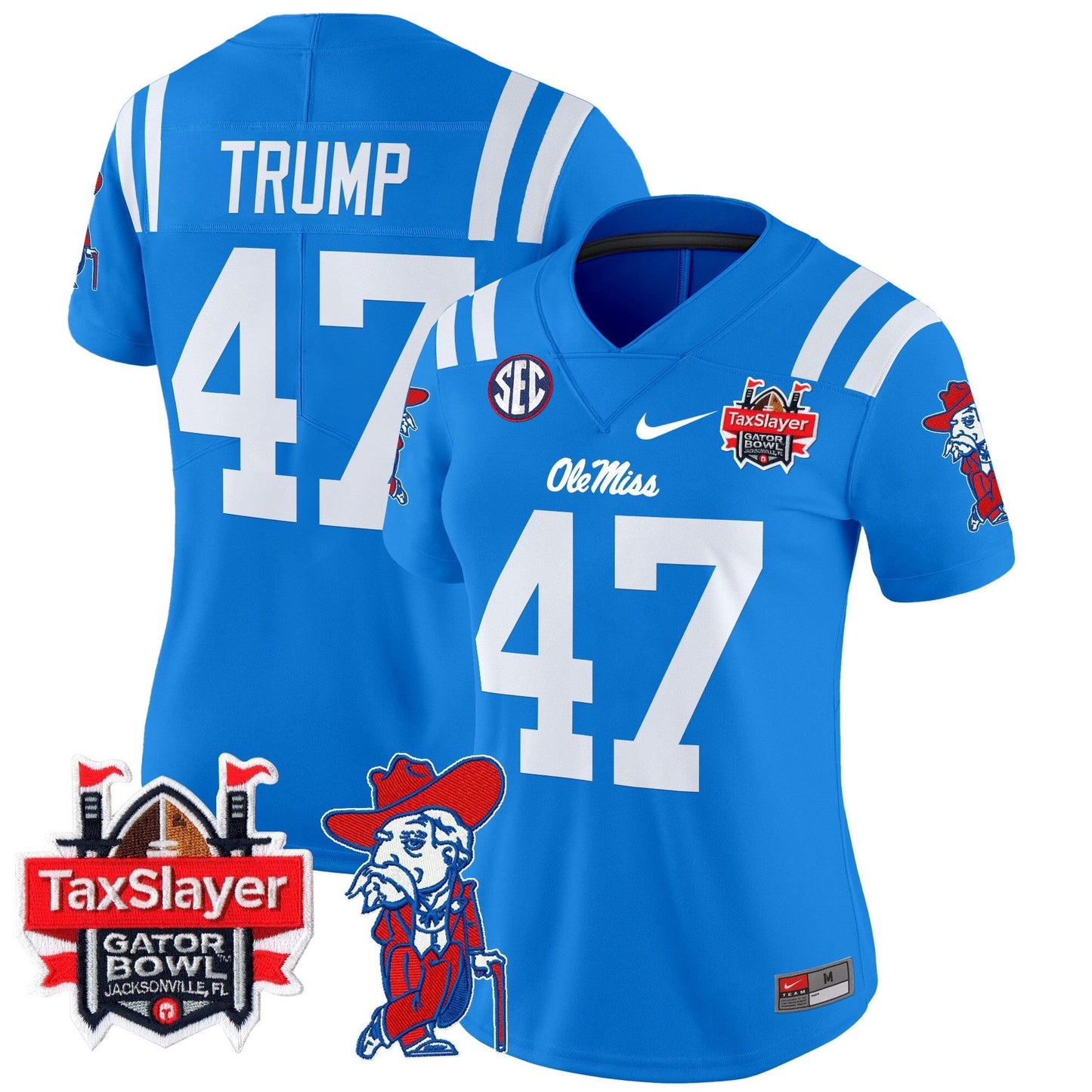 Women's Ole Miss Rebels 2025 Gator Bowl Patch Vapor Limited Jersey - All Stitched