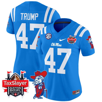 Women's Ole Miss Rebels 2025 Gator Bowl Patch Vapor Limited Jersey - All Stitched