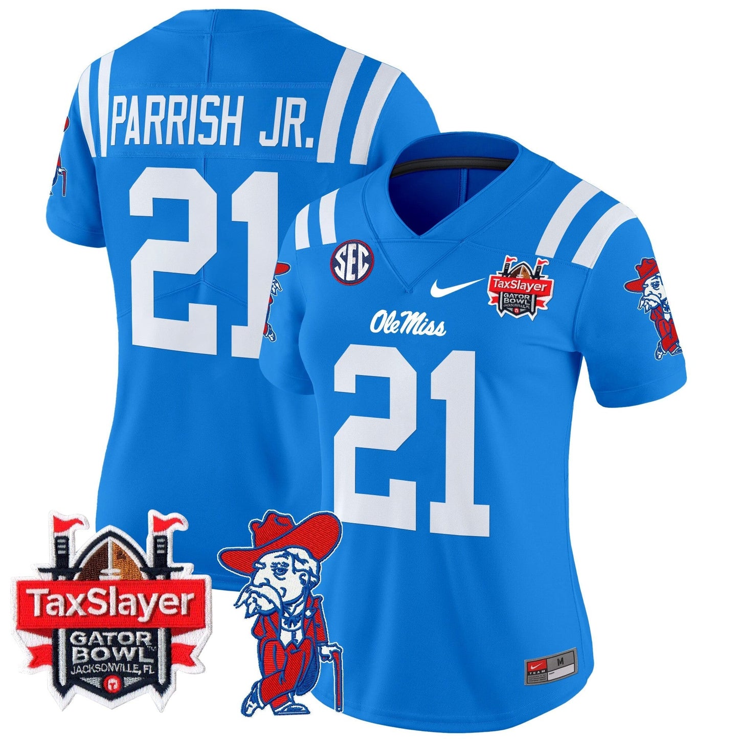 Women's Ole Miss Rebels 2025 Gator Bowl Patch Vapor Limited Jersey - All Stitched