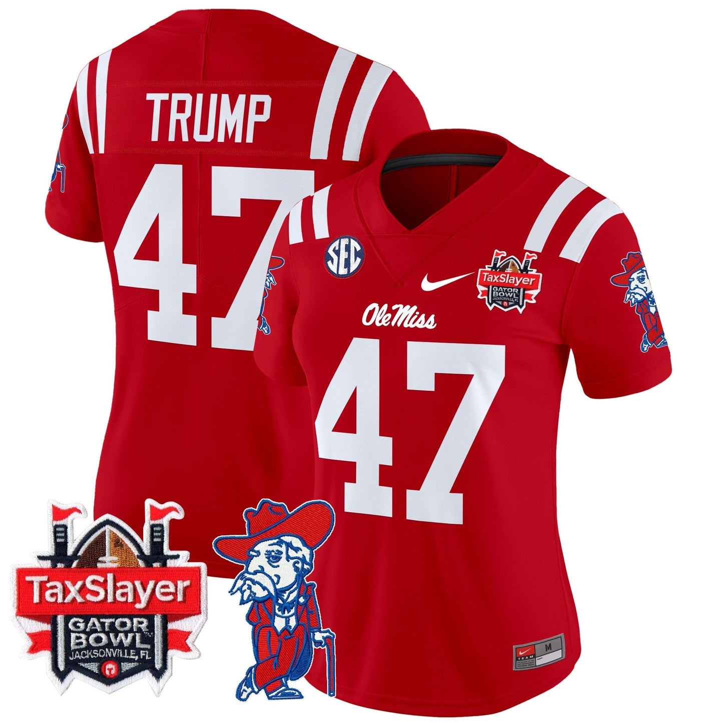 Women's Ole Miss Rebels 2025 Gator Bowl Patch Vapor Limited Jersey - All Stitched