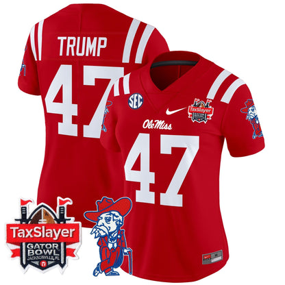 Women's Ole Miss Rebels 2025 Gator Bowl Patch Vapor Limited Jersey - All Stitched