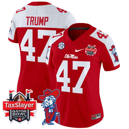 Women's Ole Miss Rebels 2025 Gator Bowl Patch Vapor Limited Jersey - All Stitched