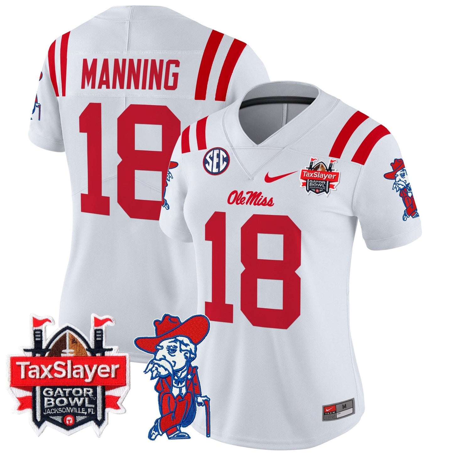 Women's Ole Miss Rebels 2025 Gator Bowl Patch Vapor Limited Jersey - All Stitched