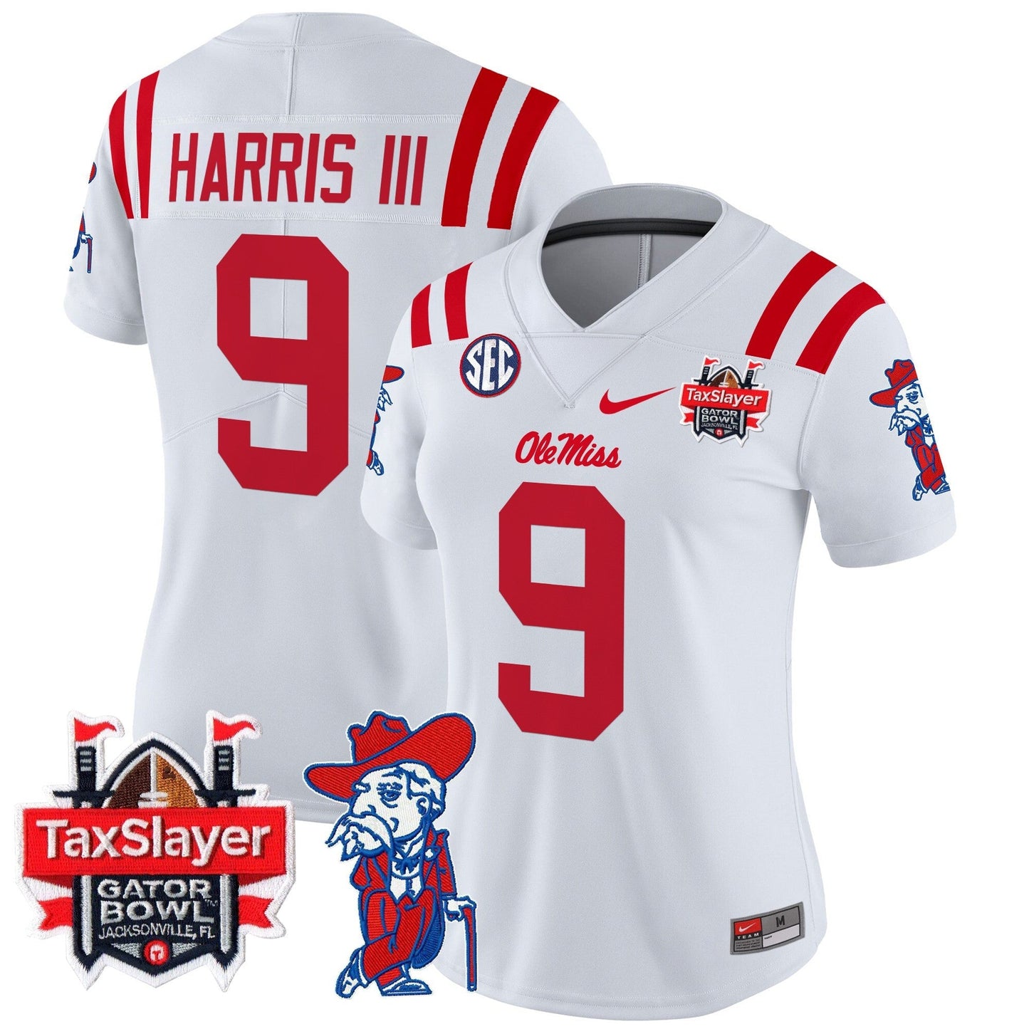 Women's Ole Miss Rebels 2025 Gator Bowl Patch Vapor Limited Jersey - All Stitched