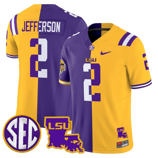 LSU Tiger Split Vapor Limited Jersey - All Stitched
