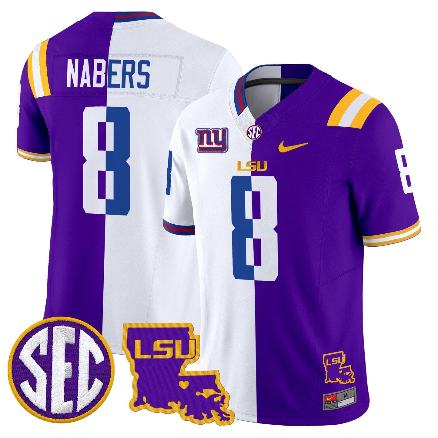 LSU Tiger Split Vapor Limited Jersey - All Stitched