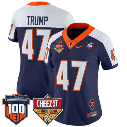 Women's ILL 2025 Cheez-It Citrus Bowl Patch Vapor Limited Jersey - All Stitched