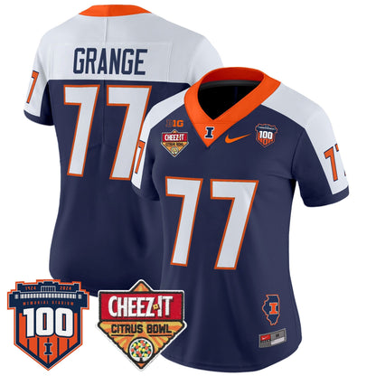 Women's ILL 2025 Cheez-It Citrus Bowl Patch Vapor Limited Jersey - All Stitched