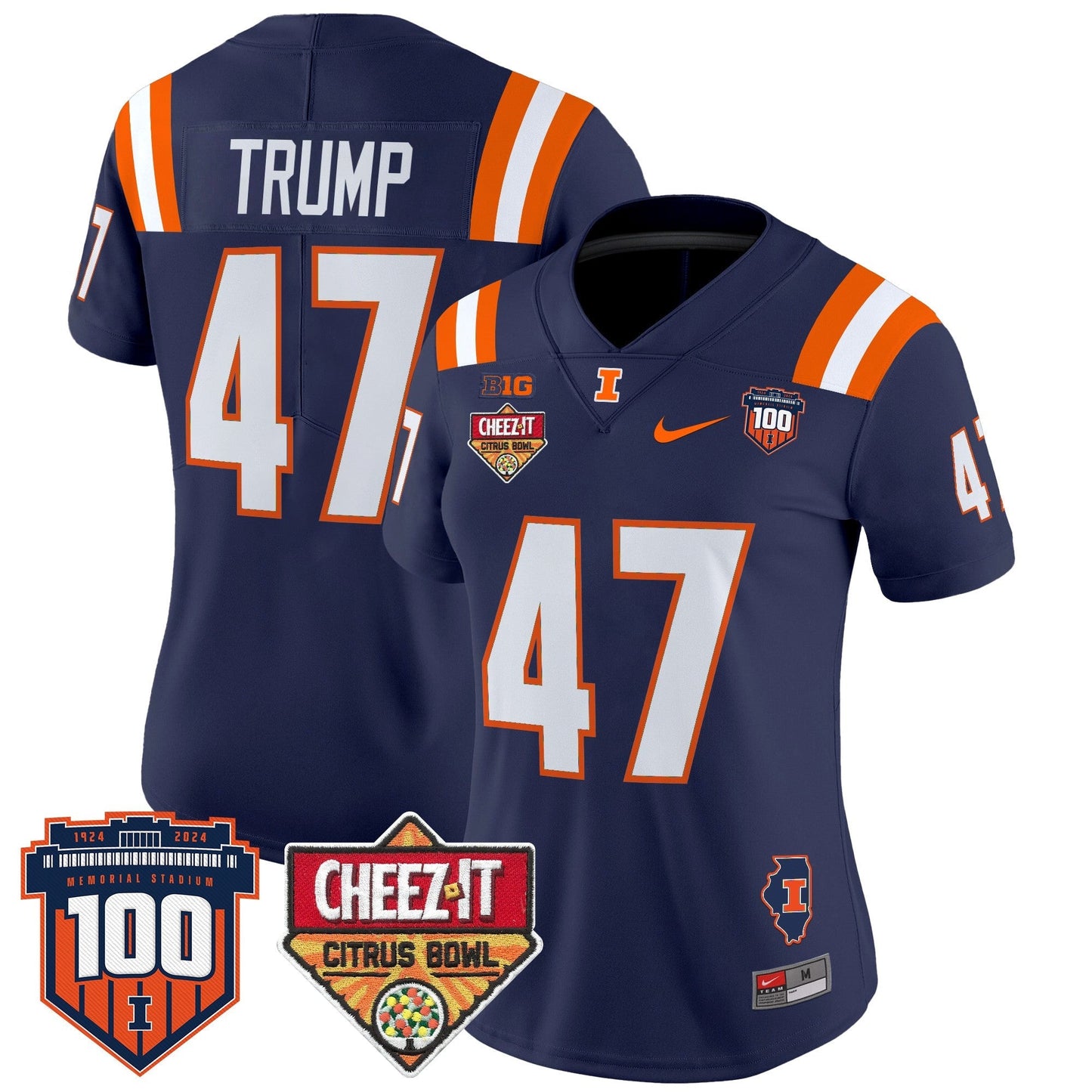 Women's ILL 2025 Cheez-It Citrus Bowl Patch Vapor Limited Jersey - All Stitched
