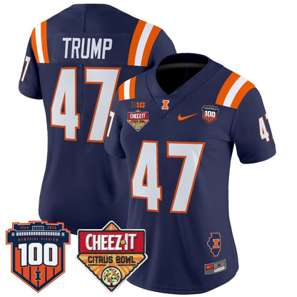 Women's ILL 2025 Cheez-It Citrus Bowl Patch Vapor Limited Jersey - All Stitched
