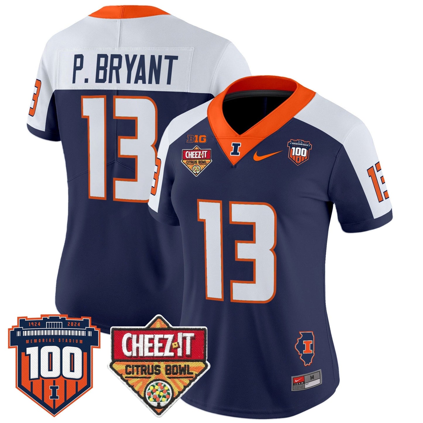 Women's ILL 2025 Cheez-It Citrus Bowl Patch Vapor Limited Jersey - All Stitched