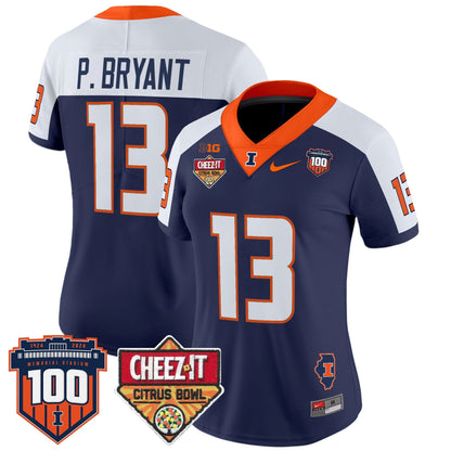 Women's ILL 2025 Cheez-It Citrus Bowl Patch Vapor Limited Jersey - All Stitched