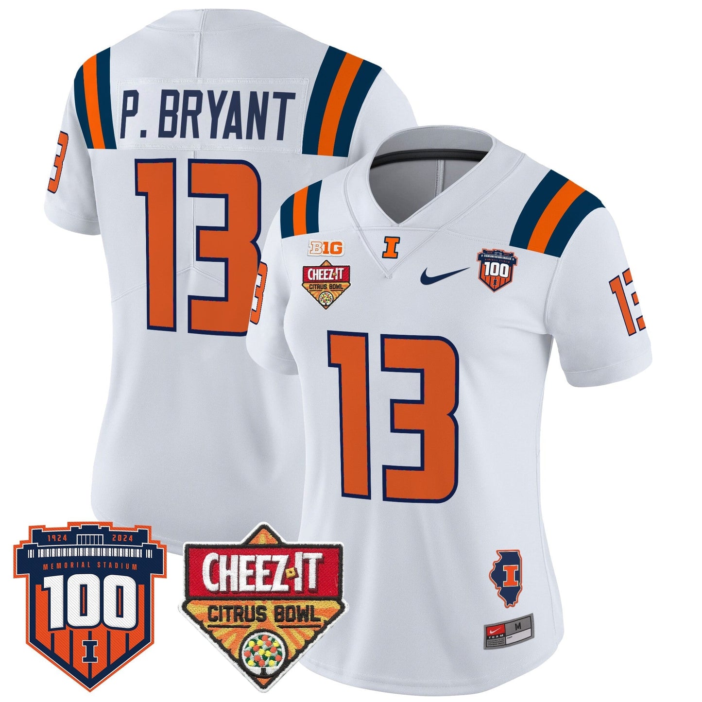Women's ILL 2025 Cheez-It Citrus Bowl Patch Vapor Limited Jersey - All Stitched