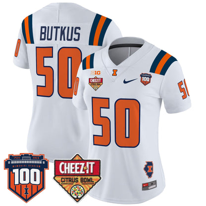 Women's ILL 2025 Cheez-It Citrus Bowl Patch Vapor Limited Jersey - All Stitched